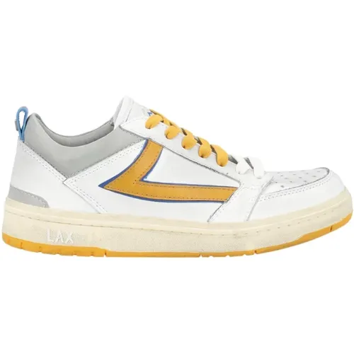 White and Yellow Leather Starlight Sneaker , male, Sizes: 7 UK - HTC - Modalova