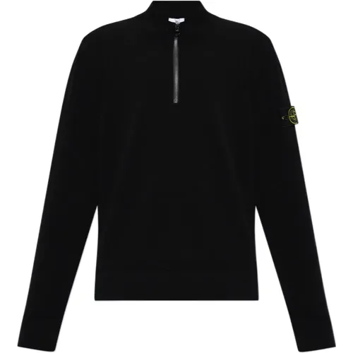 Compass Motif Wool Sweater , male, Sizes: S - Stone Island - Modalova