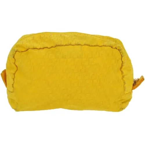 Gebrauchte Gelbe Leinwand Brieftasche - Fendi Vintage - Modalova