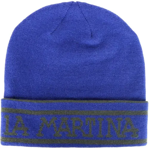 Wool Blend Logo Print Beanie , unisex, Sizes: ONE SIZE - LA MARTINA - Modalova