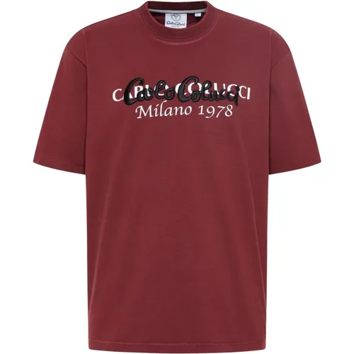 Oversize T-Shirt , male, Sizes: L, M, S - carlo colucci - Modalova