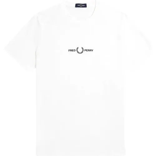 Besticktes T-Shirt für Männer , Herren, Größe: XL - Fred Perry - Modalova