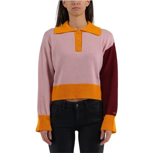 Luxurious Cashmere Polo Sweater , female, Sizes: XS, S - Marni - Modalova