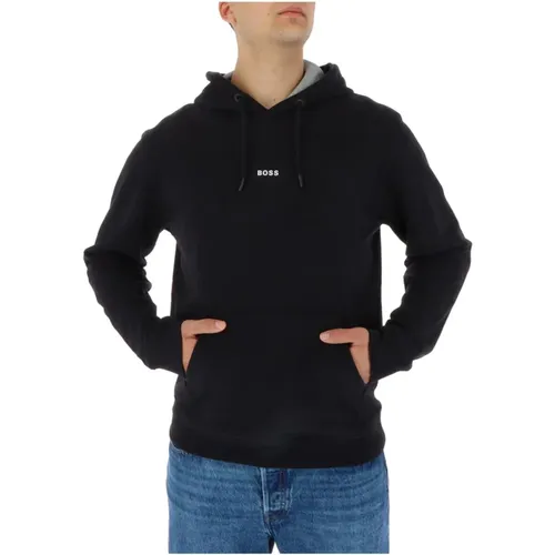 Printed Hooded Sweatshirt , male, Sizes: S - Hugo Boss - Modalova