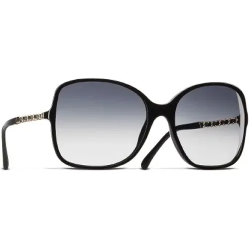 Schwarze Sonnenbrille mit Zubehör , Damen, Größe: 57 MM - Chanel - Modalova