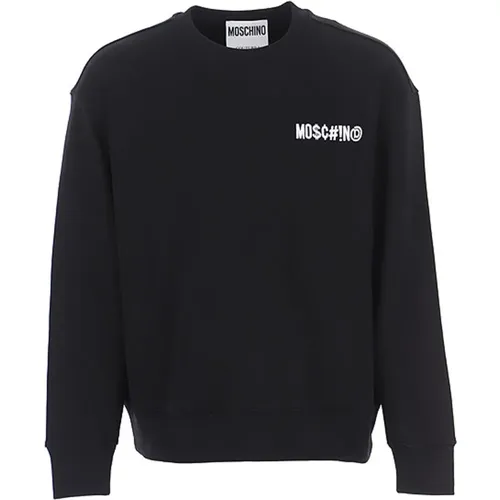 Schwarzer Logo Sweatshirt für Männer - Moschino - Modalova