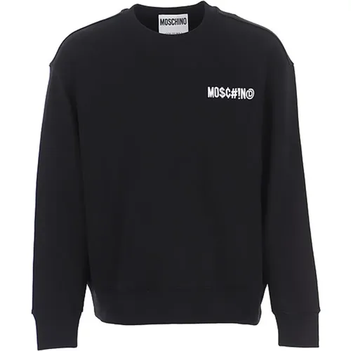 Schwarzer Logo Sweatshirt für Männer , Herren, Größe: L - Moschino - Modalova