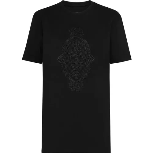 Stylisches T-Shirt mit Einzigartigem Design , Damen, Größe: M - Philipp Plein - Modalova