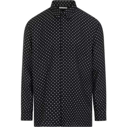 Silk Polka Dot Shirt , male, Sizes: XL, 2XL, L - Saint Laurent - Modalova