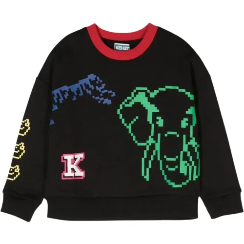 Grafikdruck Pullover Schwarz Kenzo - Kenzo - Modalova