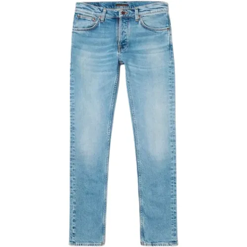 Slim Fit Jeans aus Bio-Baumwolle , Herren, Größe: W28 L32 - Nudie Jeans - Modalova