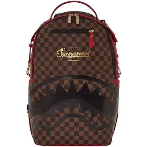 Check Marrone Takeover The Throne Backpack , unisex, Sizes: ONE SIZE - Sprayground - Modalova