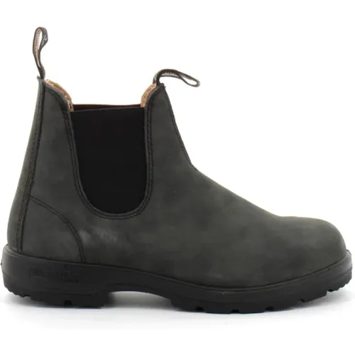 Rustikale schwarze Chelsea-Stiefel , Damen, Größe: 38 1/2 EU - Blundstone - Modalova