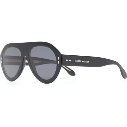 Schwarze Sonnenbrille mit Originalzubehör , Damen, Größe: 57 MM - Isabel marant - Modalova