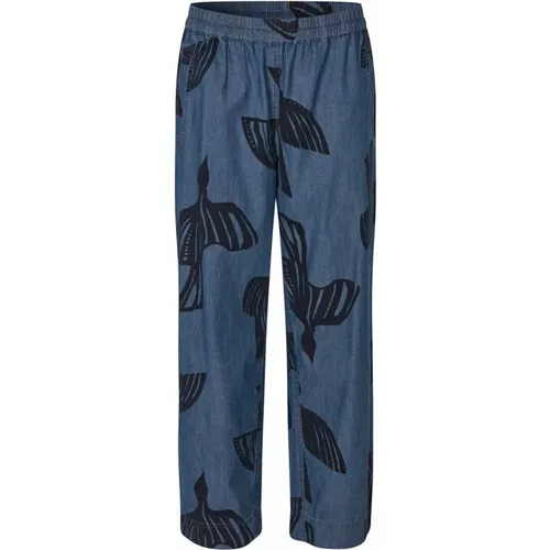 Mapayton Hose Dunkles Denim-Print , Damen, Größe: S - Masai - Modalova