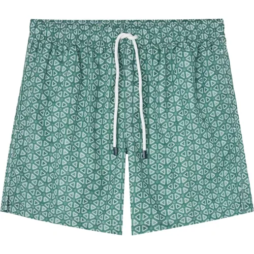 Green Sea Clothing with Printed Fabric , male, Sizes: M, XL, L - Fedeli - Modalova