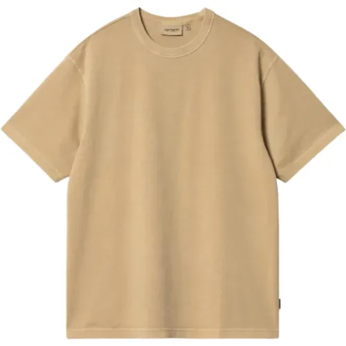 S/S Taos T-Shirt Sable , male, Sizes: L - Carhartt WIP - Modalova
