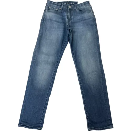 Girlfriend Tapered Fit Mid Jeans , Herren, Größe: W25 L28 - Denham - Modalova