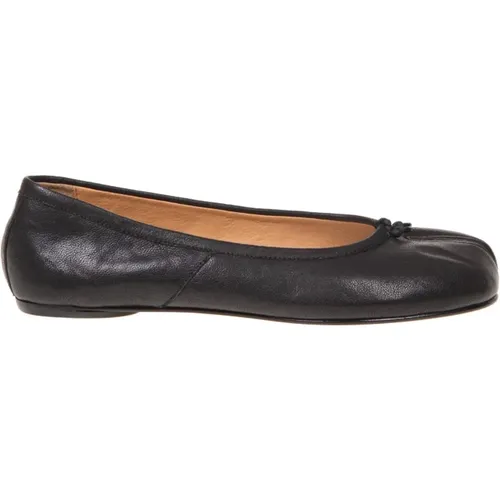 Leather Tabi Ballerina Pumps , female, Sizes: 2 UK, 3 UK - Maison Margiela - Modalova