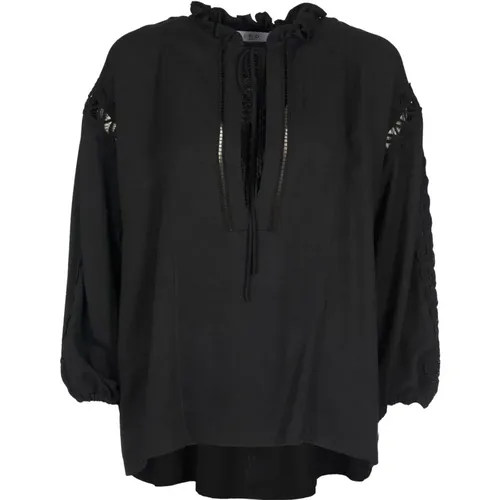 Schwarzes Overhemd mit Einzigartigem Design , Damen, Größe: 2XS - IRO - Modalova
