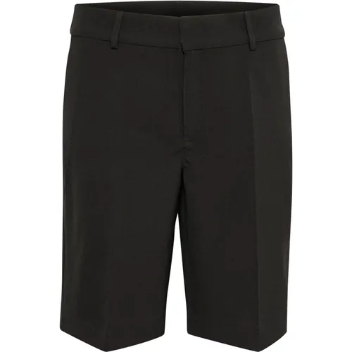 Schwarze Lange Shorts Lockerer Schnitt , Damen, Größe: 2XL - My Essential Wardrobe - Modalova