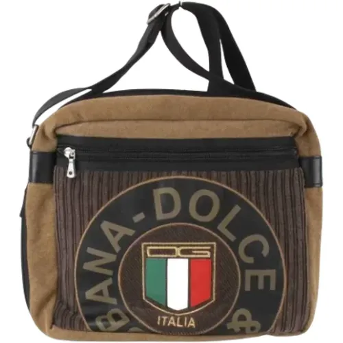 Pre-owned Canvas shoulder-bags , male, Sizes: ONE SIZE - Dolce & Gabbana Pre-owned - Modalova