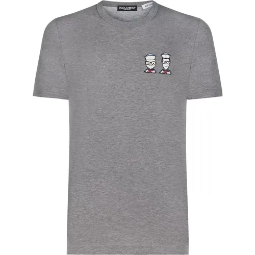 Ss22 Family Patch T-Shirt , male, Sizes: S, M, XS - Dolce & Gabbana - Modalova