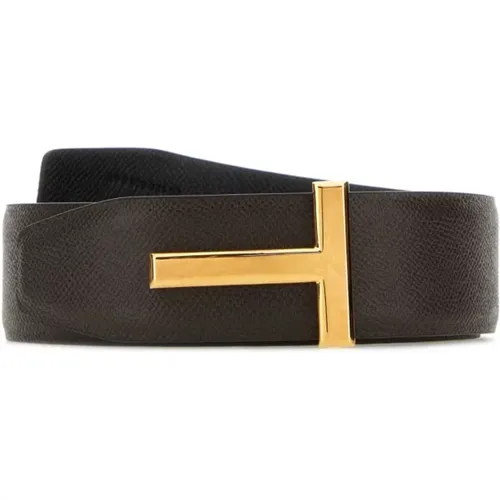 Dark Leather Belt , male, Sizes: 105 CM - Tom Ford - Modalova