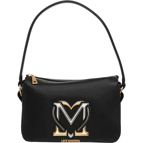 Herz-Handtasche mit Abnehmbarem Riemen , Damen, Größe: ONE Size - Love Moschino - Modalova