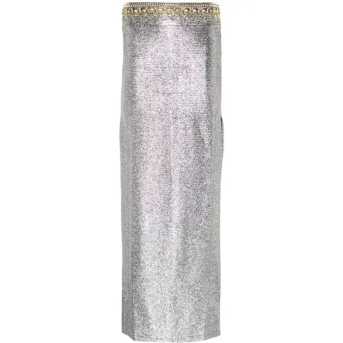 Metallic Threaded Crystal Embellished Skirt , female, Sizes: XS, S - Paco Rabanne - Modalova