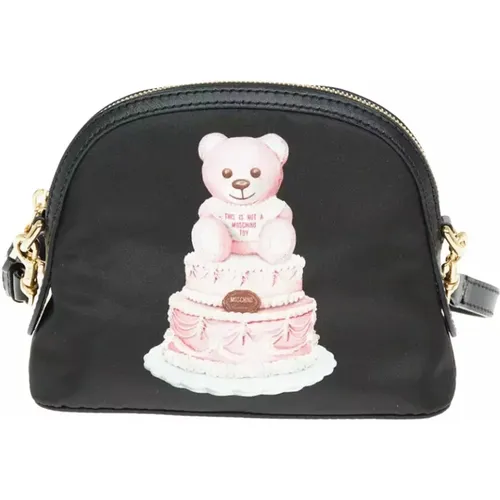 Clutch-Tasche mit Teddybär- und Kuchenmuster , Damen, Größe: ONE Size - Moschino - Modalova