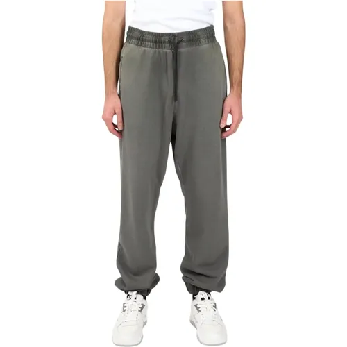 Logo embroidered sweatpants with wide leg , male, Sizes: S, M, XL - Msgm - Modalova