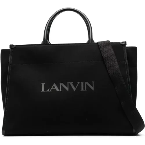 Minimalist Logo Print Tote Bag , male, Sizes: ONE SIZE - Lanvin - Modalova