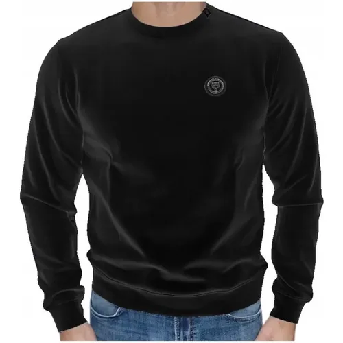 Iconic Crewneck Sweatshirt mit Logo-Plakette , Herren, Größe: M - Plein Sport - Modalova