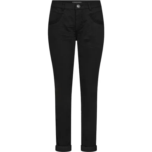 Schwarze Treasure Pant mit bestickten Details - MOS MOSH - Modalova