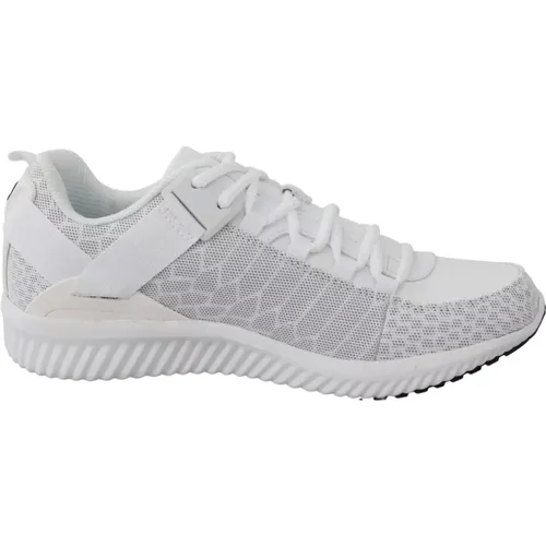 Authentische Weiße Polyester Adrian Sneakers Schuhe , Herren, Größe: 40 EU - Plein Sport - Modalova