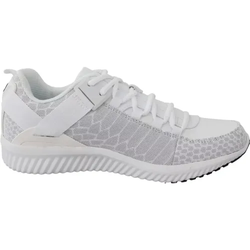 Authentische Weiße Polyester Adrian Sneakers Schuhe , Herren, Größe: 41 EU - Plein Sport - Modalova