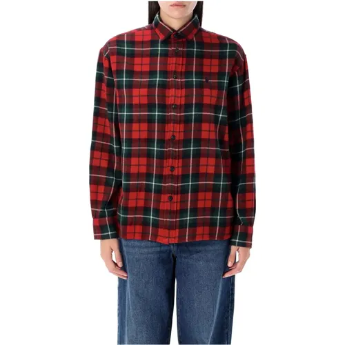 Women's Clothing Shirts Red Check Aw24 , female, Sizes: L, XS, S - Ralph Lauren - Modalova