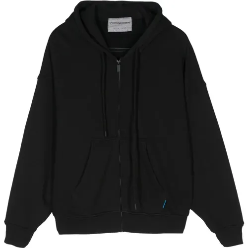 Schwarzer Zip Hoodie , Damen, Größe: M - Cotton Citizen - Modalova