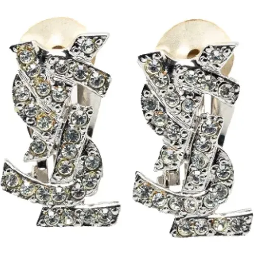 Pre-owned Silver earrings , female, Sizes: ONE SIZE - Yves Saint Laurent Vintage - Modalova