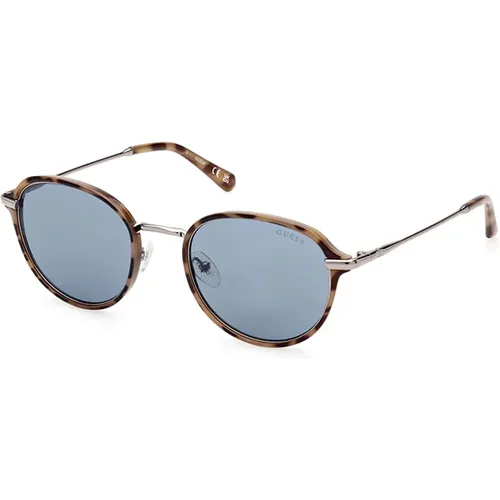 Stilvolle Blaue Linsen Sonnenbrille , Herren, Größe: 53 MM - Guess - Modalova