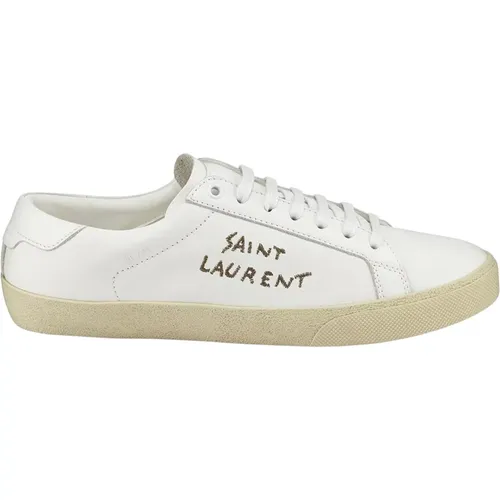 Court Classic Leather Sneakers , female, Sizes: 2 1/2 UK - Saint Laurent - Modalova