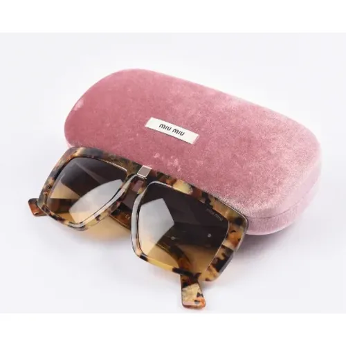 Pre-owned Plastic sunglasses , female, Sizes: ONE SIZE - Miu Miu Pre-owned - Modalova