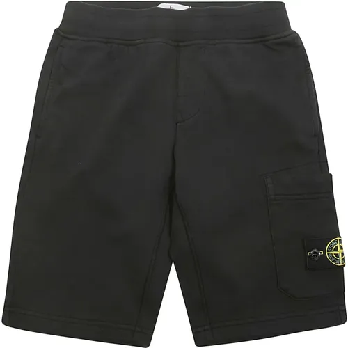 Kinder Bermuda Felpa Shorts - Stone Island - Modalova