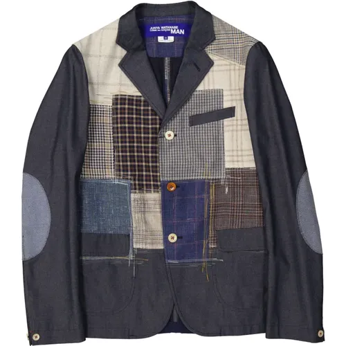 Patchwork Cotton Jacket for Men , male, Sizes: L, M - Comme des Garçons - Modalova