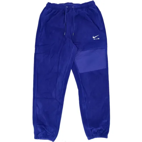 Winterized Fleece Tracksuit Trousers /White , male, Sizes: L - Nike - Modalova