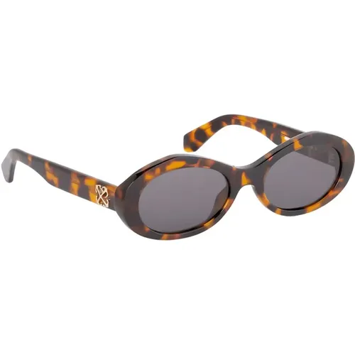 Edison Sonnenbrille mit Havannarahmen - Off White - Modalova