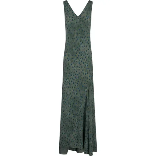 Silk Ciro Print Long Dress , female, Sizes: L, M, XL, S, XS - Cortana - Modalova