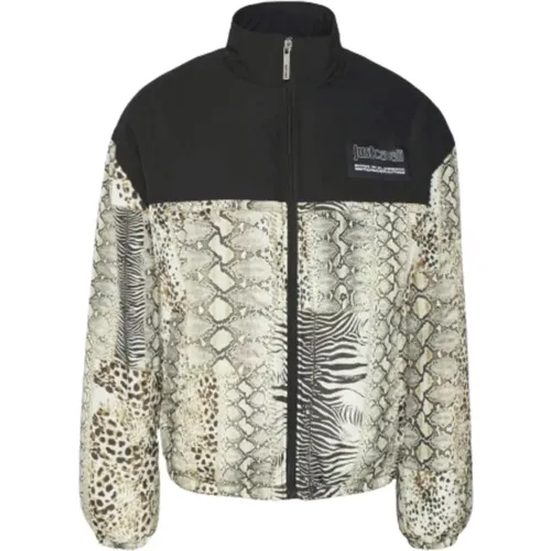 Herren Animal Patchwork Jacke , Herren, Größe: S - Just Cavalli - Modalova