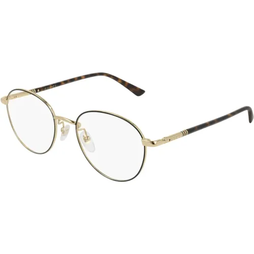 Gold Black Eyewear Frames , unisex, Größe: 51 MM - Gucci - Modalova